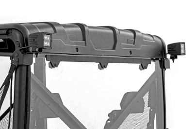 COMMAND THE DARK with Rough CountryΓÇÖs Rear-Facing Cube LED Kit for Polaris Ranger models. This handy solution includes everything you need to upgrade your Polariswith a set of 2-inch or 3-inch LED light cubes at the back of the cab for outstanding illumination.\
Whether youΓÇÖre off the beaten path at sunset or gathering all your gear before dawn, youΓÇÖll be glad to have access to additional lighting power to tackle the task at hand. With up to 13,500 lumens and 140 watts of high-intensity CREE LED output, youΓÇÖre sure to have plenty of LED power. Take your pick of our black-series 2-inch LED Cube or our 3-inch Wide Angle LED Cube!\
These all-weather lights feature a durable, IP67 Waterproof, die-cast aluminum housing and include a premium wiring harness with toggle switch and in-line fuse. Best of all, this easy-to-install kit features a 100% bolt-on installation procedure allowing you to upgrade your Ranger quickly and easily! DonΓÇÖt miss this opportunity to upgrade your UTV with one of the best Polaris Ranger Accessories available!