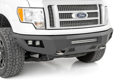 Give the front of your F-150 an aggressive, new appearance with Rough CountryΓÇÖs Front LED Bumper. This easy-to-install upgrade gives your truck an improved look and better protection, with a dual set of 2in LED Cubes and  a 20in LED Light Bar that offer impressive off-road illumination! Rough CountryΓÇÖs Front LED Bumper is made of a durable, all-steel construction thatΓÇÖs ready to handle whatever you dish out. Each bumper features four Rough Country Black-Series 2in LED Cubes and a 20in LED Light Bar that offer over 15,000 lumens of combined lighting power. This incredible front bumper system is powder coated flat black and is ready to withstand the elements for a long lifespan of good looks. Rough CountryΓÇÖs Rear LED Bumper is also easy to install with no cutting or drilling required! Best of all each bumper includes a 3-year warranty.\\