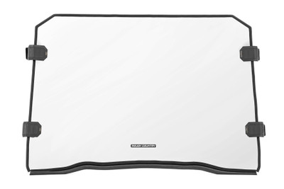 Protect the occupants of your cab from off-road hazards such as rocks, branches, and other debris with Rough CountryΓÇÖs durable UTV Windshields. These ultra-tough windshields feature a thick polycarbonate construction and scratch resistant hard coating that wonΓÇÖt scuff, crack or fail even under brutal off-road conditions - all while providing a clear view of the trail ahead!\
Each windshield features a robust seal thatΓÇÖs contoured to your UTV for a precise fit. Rough Country windshields work great with either factory or aftermarket roofs and feature easy-to-install, durable straps\
Protect your passengers from off-road hazards and keep the elements out of your cab with Rough CountryΓÇÖs excellent line of UTV Windshields!