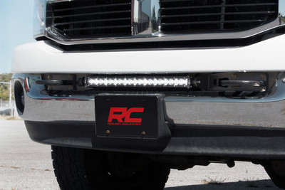 Bring LED lighting power to your Dodge RAM with Rough Country's 20-inch LED Bumper Mount Kit. This mounting solution allows you to easily install a 20-inch LED Light Bar in the factory bumper recess in Dodge 2500's and 3500ΓÇÖs while still allowing you to utilize the factory tow hooks.This easy-to-install mount can be attached with common tools in a home garage. Once installed, this mounting kit gives your LED light a clean, flush look that blends in perfectly with the factory bumper. Plus, by having a 20-inch LED Light in the factory bumper recess, you're always guaranteed to have plenty of LED Lighting power in the perfect, straight-forward position for illuminating off-road off-road hazards on the trail ahead. This kit includes Rough Country's Lifetime Replacement Guarantee.