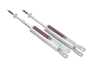 Experience superior ride quality on and off the road with Rough Country's premium N3 shocks!Enhanced Performance: Engineered with 10-stage variable valving, these shocks provide precise damping control for a smooth highway ride and confident off-road handling.Reliable Durability: The high-pressure nitrogen charge ensures consistent performance, while the durable 18mm chromed hardened piston rod resists corrosion and enhances longevity.Superior Cooling Efficiency: A robust 54mm shock body dissipates heat faster, preventing shock fade during intense use.Built to Last: With an impressive 36kN tensile strength, these shocks are designed to endure heavy impacts and challenging terrain.All-Weather Reliability: Military-spec fluid rated to -40 degrees celsius ensures dependable performance in extreme conditions.Smooth and Quiet Ride: Natural rubber bushings absorb vibrations and minimize road noise for improved comfort.Sleek and Durable Finish: Finished in an eye-catching metallic silver paint for added corrosion resistance and a stylish touch.Backed by Rough Country's 3-year Manufacturer's Warranty for peace of mind.
