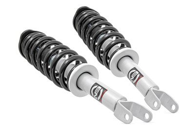 Eliminate factory rake and level your vehicle from front to rear while maintaining a smooth, factory-like ride. This easy bolt-on kit lifts the front end, enhancing ground clearance for a bolder stance and better off-road capability.Built for Performance & Durability: Designed for superior handling, the N3 Struts feature a massive 1 3/8-inch bore, nitrogen gas charging, and precision valving for optimal control on any terrain. The pre-loaded coil spring arrives fully assembled, making installation hassle-free - no strut disassembly required!Enhanced Stability & Comfort: With Infinitely Variable Damping technology, these struts adapt to changing road conditions, delivering a controlled and responsive ride. The low-friction shock oil reduces internal resistance, while the hardened chromed piston rod and leak-proof piston seal ensure long-lasting durability.Sleek, Corrosion-Resistant Finish: A premium silver powder coat offers a stylish look while protecting against the elements. Backed by Rough Country's 3-year limited warranty, these struts are built to perform and last.Fast & Easy Upgrade: Replace your factory struts in minutes with a direct-fit, bolt-on design. Get improved tire contact, better handling, and a leveled stance - all with a quick and painless installation!