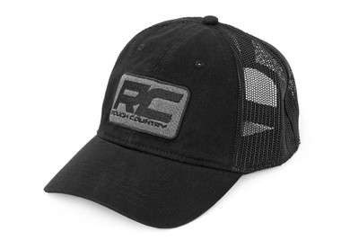 Rep your Rough Country pride with this stylish and comfortable embroidered mesh hat by Rough Country. This low-profile, structured, trucker cap features a contoured bill and front panel with mesh rear for a comfortable fit and excellent airflow. The heavy cotton twill panels and bill are pre-shaped and curved for a durable long life. The stylish contrasting stitch pattern offers a great look, while the snap back strip offers plenty of adjustability for any wearer. Features an embroidered ΓÇ£RCΓÇ¥ logo patch for killer good looks!