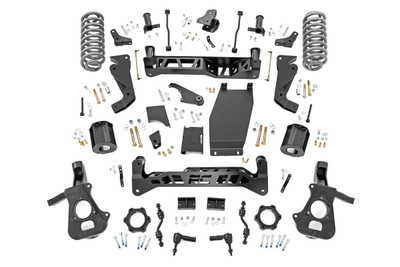 Get the look you really want with Rough Country's 6-inch Suspension Kits for the Chevrolet Tahoe and GMC Yukon. This all-inclusive kit is offered for vehicles with magnetic ride control. These premium kits provide clearance for a 305/55R20 tire while reducing the factory rake for a leveled stance and is packed with impressive features including; High clearance cross members and brackets precision laser cut for a perfect fit, a set of beefy lifted knuckles designed for optimum geometry and lifted rear coil springs that are perfectly dialed in for driving stability. Includes Rough Country's Lifetime Replacement Warranty.