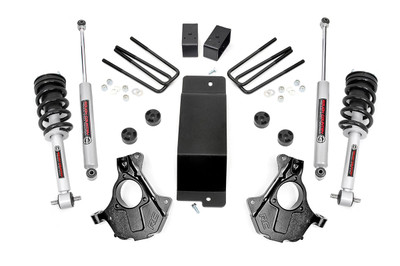 Strike the Perfect Balance: Not too tall, not too small-Rough Country's 3.5" Lifted Knuckle Kit delivers the ideal blend of aggressive looks, enhanced ground clearance, and everyday drivability. Whether you're hitting the trails or cruising the highway, this all-inclusive lift kit gives your vehicle a bold stance and the performance to match.Advanced Suspension Engineering: This kit features precision-engineered lifted knuckles that retain your factory suspension components for dependable, hassle-free installation. Unlike standard kits that can expose your CV axle boots to stress and wear, Rough Country's knuckle design repositions the CV axle for improved clearance from the lower control arm-dramatically reducing boot fatigue and protecting your drivetrain.Factory Rake Eliminated: Achieve a commanding, level profile with a front-to-rear stance that eliminates the factory rake. This not only enhances aesthetics but also improves your vehicle's balance for confident handling on and off the road.Built to Go the Distance: Fabricated rear lift blocks outlast cast alternatives with superior strength and corrosion resistance. Whether you're tackling rocky trails or hauling gear, these rugged components are made to endure.Tailored Ride Performance: This kit includes Rough Country's premium N3 shocks-10-stage variable valving, nitrogen-charged for the perfect fusion of off-road performance and on-road comfort. Want more? It's fully configurable with Rough Country's full lineup of shocks and struts, including the high-performance Vertex reservoir upgrade.Peace of Mind Included: Rough Country backs this kit with a Limited Lifetime Replacement Guarantee, ensuring your suspension is ready for whatever comes next.