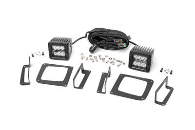 Bring the state-of-the-art power and efficiency of LED lighting to your GMC 1500ΓÇÖs factory fog lights with Rough Country's 2-inch Fog Light LED Kit. This clever LED & mount combo allows you to swap out the factory fog lights with Rough Country's 2-inch LED Cubes, offering increased illumination and killer, good looks that blend right in with the 2014-2015 Sierra 1500 design.Light up the road with 36 watts and 2880 Lumens of output power. These all-weather LED lights feature a die-cast aluminum housing and include a wiring harness that easily connects to the factory fog light wiring. Includes a 3-Year ManufacturerΓÇÖs Warranty.