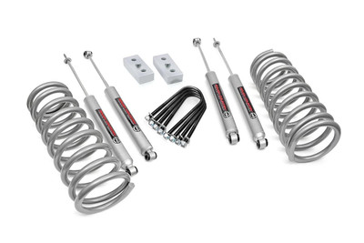 Give your Dodge Ram a more aggressive appearance and plenty of ride height with Rough Country's 3-inch lift kit for 03-13 2500 models. ThereΓÇÖs simply no easier way to lift your Ram than with this all-inclusive kit featuring everything you need to run up to 35-inch tires.This kit features a set of Nitrogen-charged N3 Shock Absorbers provides a balanced ride for both on and off-road use. In terms of ride quality this means the best of both worlds for a daily driver thatΓÇÖs not afraid to get down and dirty.Best of all, this kit is incredibly easy to install. With a 100% bolt-on design, this kit can be installed in any home garage with common tools in a fraction of the time of more complicated kits. Includes Rough CountryΓÇÖs Lifetime Replacement Guarantee.