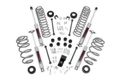 Looking to enhance your JeepΓÇÖs off-road capabilities without compromising on highway comfort? The 3.25-inch Lift Kit by Rough Country delivers just thatΓÇöa perfect blend of rugged performance and smooth driving. Designed for easy installation and built for adventure, this kit will elevate your Jeep to new heights, both literally and figuratively!Effortless Bolt-On Installation: No need for complicated modificationsΓÇöinstallation is quick and hassle-free, so you can hit the trails sooner.Enhanced Ground Clearance: Gain extra height to conquer uneven terrain and improve off-road performance, giving you the edge on tough trails.Perfectly Leveling Your Ride: Achieve a well-balanced stance with this lift kit, leveling the front and rear of your Jeep for a smoother and more stable ride.Rear Track Bar Bracket for Precise Alignment: Ensure perfect rear axle alignment with this essential feature, improving handling and boosting overall stability, especially on rugged trails.Configurable Shock Options: Choose your ideal ride quality with customizable shock options, including nitrogen-charged N3 or M1 Monotube shocks. Take control of your JeepΓÇÖs comfort and performance.This 3.25-inch Lift Kit comes complete with application-tuned, lifted coil springs, a transfer case drop kit, track bar bracket, and extended sway bar links, giving your Jeep everything it needs for enhanced off-road performance. Engineered by Rough CountryΓÇÖs Research and Development Team, this lift kit is designed for drivers who demand both performance and comfort from their vehicle.