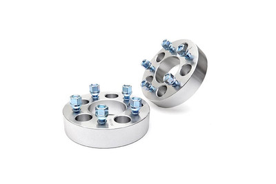 Give your vehicle a wider track width and increased stability with Rough Country's Aluminum Wheel Spacers. These ultra-durable spacers are constructed from 6061 aluminum for a long lifespan of heavy-duty performance. Rough CountryΓÇÖs 1.5-Inch Wheel Spacers are designed for Jeep's using a 5x5.5 bolt pattern.