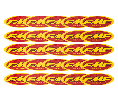 FMF Racing 5In Oval Sticker (Yel/Red) (25 Pack) - 012482 Photo - Primary