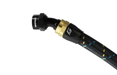 GReddy AN08 30 DEGREE HOSE END SWIVEL BLACK/GOLD ANODIZED - 12800830 Photo - Primary