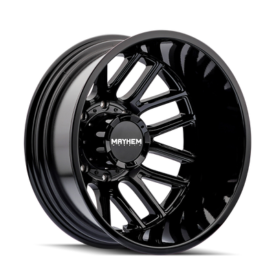 Mayhem 8107D Cogent Dually 20x8.25 / 8x165.1 BP / -192mm Offset / 121.3mm Hub Gloss Black Wheel - 8107D-2881BR192 Photo - Primary