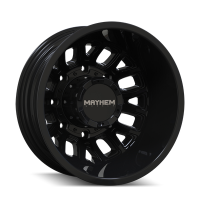 Mayhem 8107D Cogent Dually 17x6.5 / 8x165.1 BP / -142mm Offset / 121.3mm Hub Gloss Black Wheel - 8107D-7681BR Photo - Primary