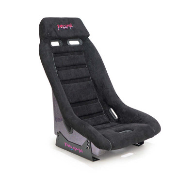 NRG GT Retro Bucket Seat - Black Vegan Leather Black Stitching Multicolor Fiberglass Back w/ Glitter - PRI-150BK-PRISMA Photo - Primary