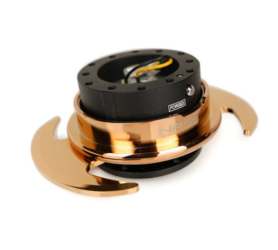 NRG Quick Release Kit Gen 3.0 - Black Body / Rose Gold Ring w/Handles - SRK-650BK-CRG Photo - Primary