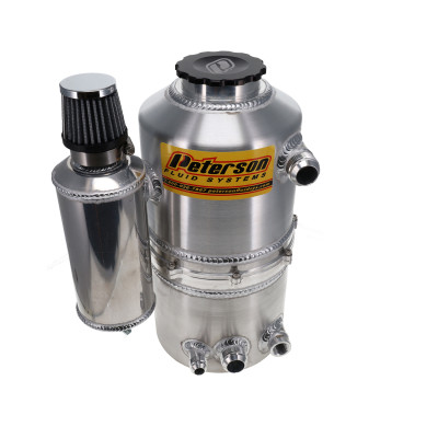 Peterson Fluid Systems Tank Drag 2.3 Gallon -16AN Single Return w/ Catch Can - 08-0785-CC Photo - Primary