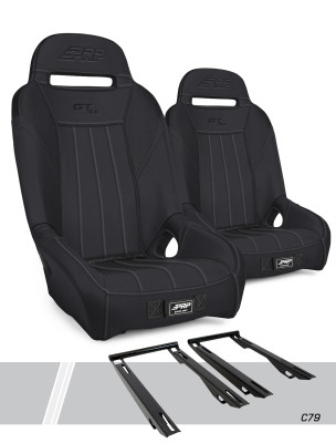 PRP Polaris RZR PRO XP GT/S.E. Suspension Seats Kit (Pair) - Black - A5701-PORXP-C79-201 Photo - Primary