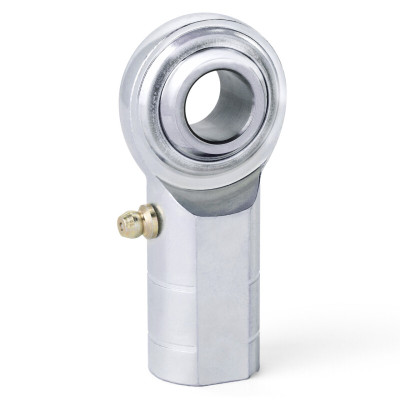 QA1 C Series 2-Pc Rod End - Female/Left Hand - 20mm Bore x M20x1.5 w/Zerk - Carbon Steel - MCFL20Z Photo - Primary