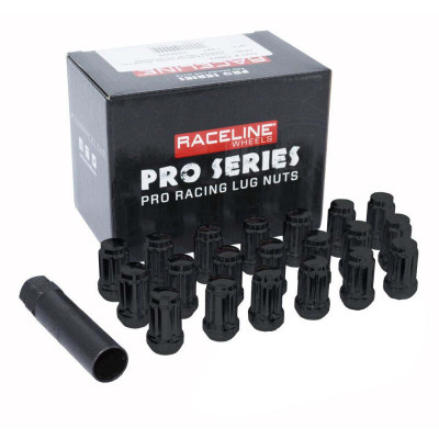 Raceline 12x1.25mm Spline Black Lug Nuts (24 Pack) - L73806BKA6NV Photo - Primary