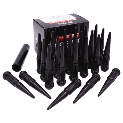 Raceline 14x1.5 XL Spike Black Lug Nuts (Set of 32) - L793809XLBK8NV Photo - Primary
