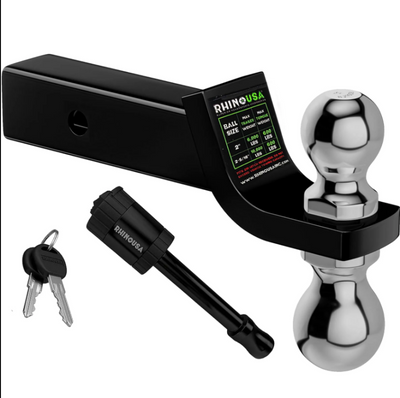 Rhino USA Reversible Dual Ball 2 In & 2 5/16 In Hitch - 2In Shank - TO-HTDUAL-BLK User 1