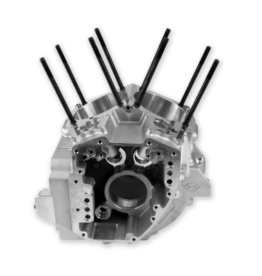 S&S Cycle 99-06 Twin Cam 88 A Engines 4-1/8in Bore S&S Stud Pattern Crankcase - Wrinkle Black - 31-0178A Photo - Primary