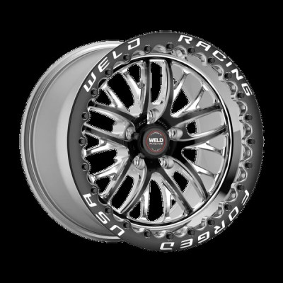 Weld S82 17x10 / 5x115 BP / 6.7in BS Black Wheel (High Pad) - Black Single Beadlock MT - 82HB7100W67F Photo - Primary