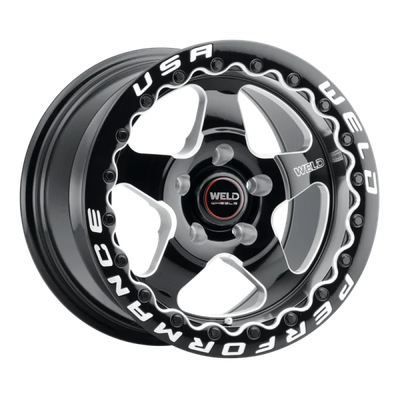 Weld 18x10 Ventura Bead Lock 5x114.3 ET45 BS7.27 Gloss BLK MIL DIA 78.1 - S90480067P45 Photo - Primary