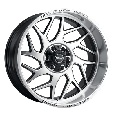 Weld Off-Road W118 22X12 Fulcrum 6X135 6X139.7 ET-44 BS4.75 Gloss Black w/ Machine Lip 106.1 - W11822098475 Photo - Primary