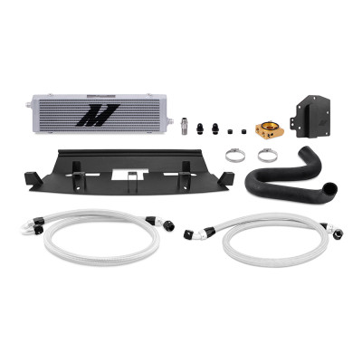 Mishimoto 18+ Ford Mustang GT RHD Oil Cooler Kit Silver Thermostatic - MMOC-MUS8-18TRHD Photo - Primary