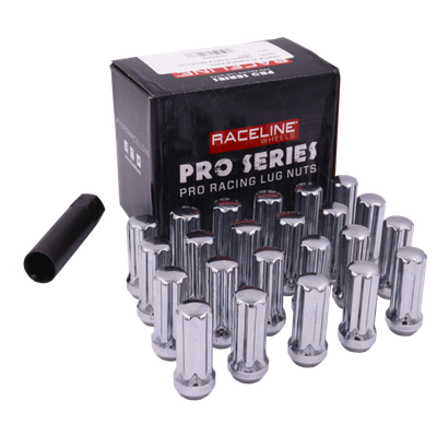 Raceline Jeep 1/2in XL Spline Chrome Lug Nuts (Set of 23) - L73804LA-23NV-JEEP Photo - Primary