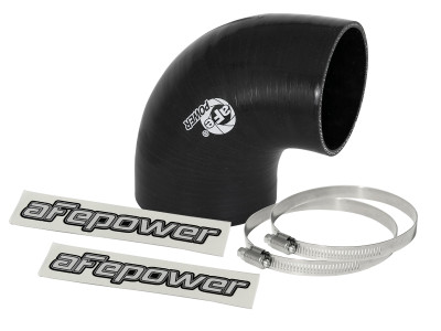 afe Magnum FORCE Intake Coupling Kit (3-1/2 IN to 3 IN ID x 90 Deg.) Elbow Reducing Coupler - Black - 59-00068 Photo - Primary