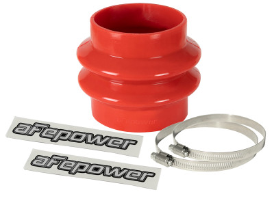 afe Magnum FORCE Intake Coupling Kit (3-1/8 IN ID to 3 IN x 3-1/2 IN L) Straight Bellow- Red - 59-00118 Photo - Primary