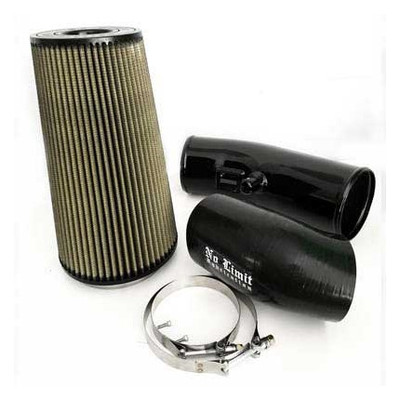 No Limit Fabrication - 6.7 PowerStroke Cold Air Intake Black PG7 Filter Stage 2 2011-2016 - 67CAIBP11162