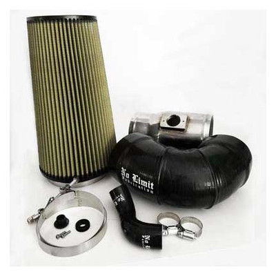 No Limit Fabrication - 6.4 PowerStroke Cold Air Intake, Polished, Dry Filter - 64CAIPD
