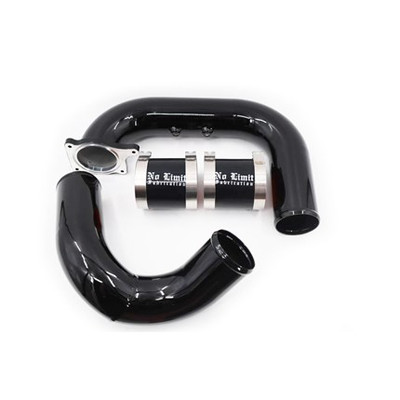 No Limit Fabrication - 6.0 PowerStroke Coldside Intercooler Pipe Black - 60BCSK