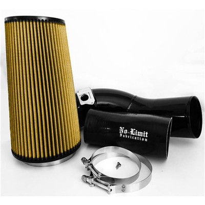 No Limit Fabrication - 6.0 PowerStroke Cold Air Intake Black 5" PG7 - 60CAIBP5