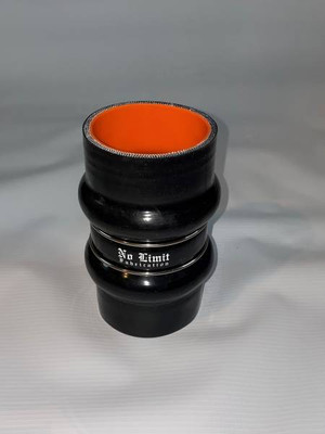 No Limit Fabrication - 3" ID x 6" Double Hump Silicone Coupler with SS Rings - NLF-901-360-1