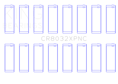 King Engine Bearings Chrysler 345/370 16V  (Size +0.5mm) Performance Rod Bearing Set - CR8032XPNC0.5 Photo - Primary