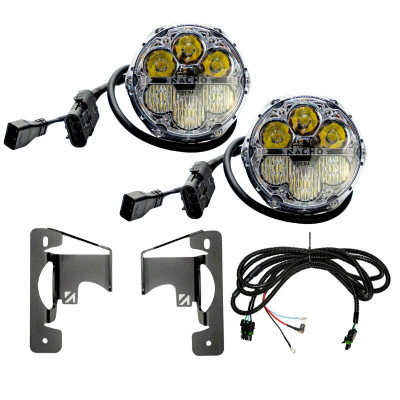 Nacho Lighting Jeep JL/JTNacho SAE Only White Plug N Play Fog Light Kit (3pc Bumper Kit) - V3JW2KWSO Photo - Primary