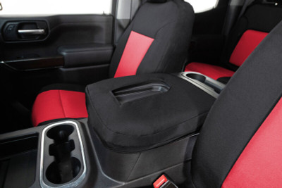 Covercraft 21-24 Ford F150 Endura PrecisionFit Custom Front Row Seat Covers - Red/Black - GTF4251ABENRB Photo - out of package