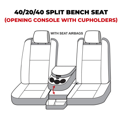 Covercraft 22-24 Ram 2500/3500 Fr 40/20/40 Endura RAM Logo SeatSaver Custom Front Row Seat Covers - SSR3500FR11WFBK Photo - out of package
