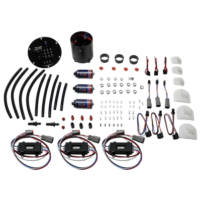 DeatschWerks 09-24 Nissan GT-R R35 X3 Triple Pump Module w/ Triple DW810 Pumps and Controllers - 9-811-C105-7021 Photo - Primary