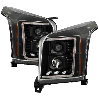 Spyder 15-20 GMC Yukon  Halogen Model Only Projector Headlights - Black (PRO-YD-GY15HALSI-SBSEQ-BK) - 5088734 Photo - Primary