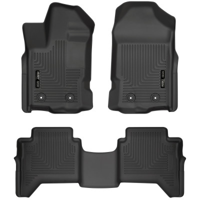 Husky Liners 2019+ Ford Ranger SuperCrew Cab WeatherBeater Black Front & 2nd Seat Floor Liners - 94101HUL Photo - Primary