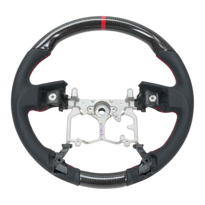 NRG 12-23 Toyota Tacoma OEM Plus Carbon Fiber Steering Wheel w/ Red Stitch & Red Center Mark - RST-TA3-CRD Photo - Primary