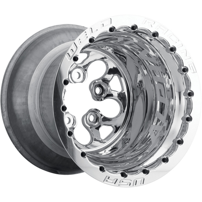 Weld Alpha-1 15x15 / 5x4.75 BP / 3in. BS Polished Wheel - Polished Double Beadlock MT - 83P-515276MP Photo - Primary