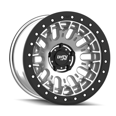 Dirty Life DT-3 17X9 5x127 -12 Offset - Machined Finish w/ Simulated Beadlock - 9317-7973M Photo - Primary