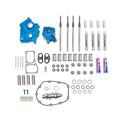 S&S Cycle 2017+ Oil Cooled M8 Models Chain Drive 540C Cam Chest Kit w/ Chrm Pushrod Tubes Incl. VVT - 310-1118B Photo - Primary