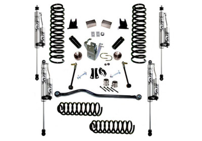 Superlift 07-18 Jeep Wrangler JK Unlimited 4in Lift Kit w/ Fox 2.0 RESI Shocks - K928FX Photo - Primary